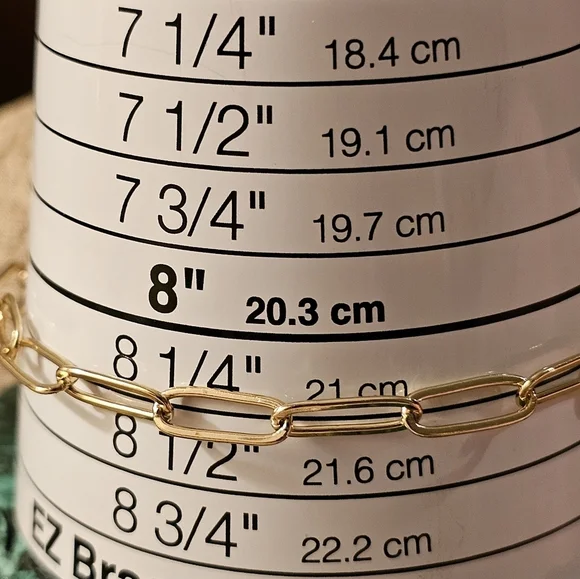 NEW Gold Paperclip Link Bracelet B1P27 - Picture 5 of 5